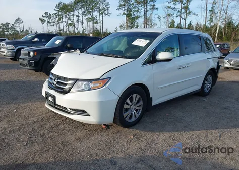2014 Honda Odyssey Ex z USA, uszkodzony, nr VIN 5FNRL5H46EB109395